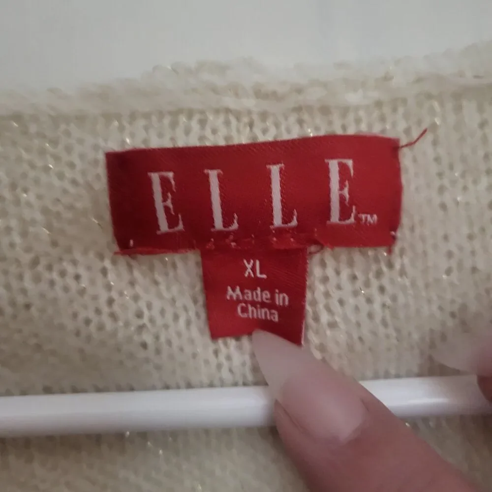 Elle Off-white Long Cardigan Sweater